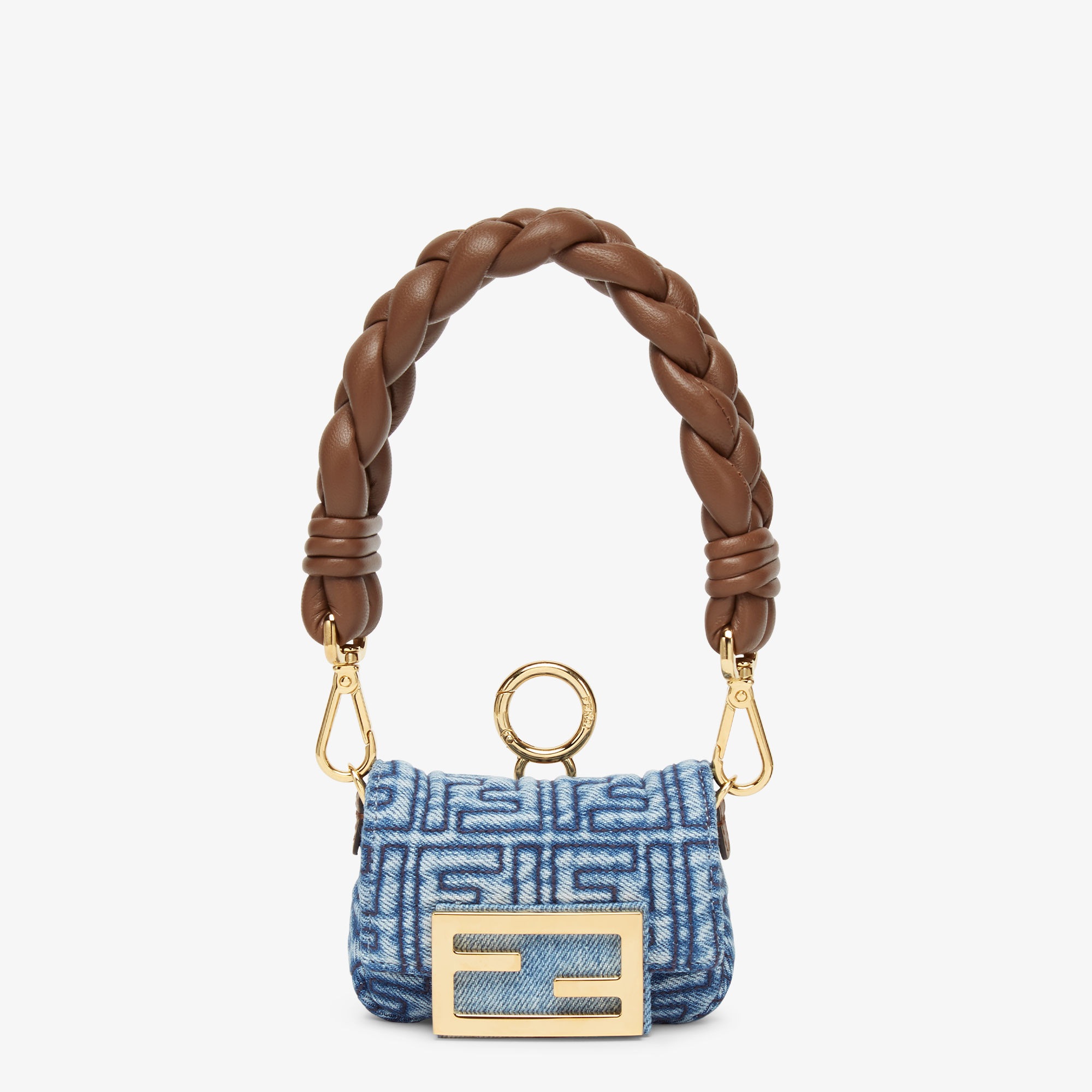 新品 FENDI フェンディ ナノバゲット チャーム バッグ ミニ ショルダー - バッグ