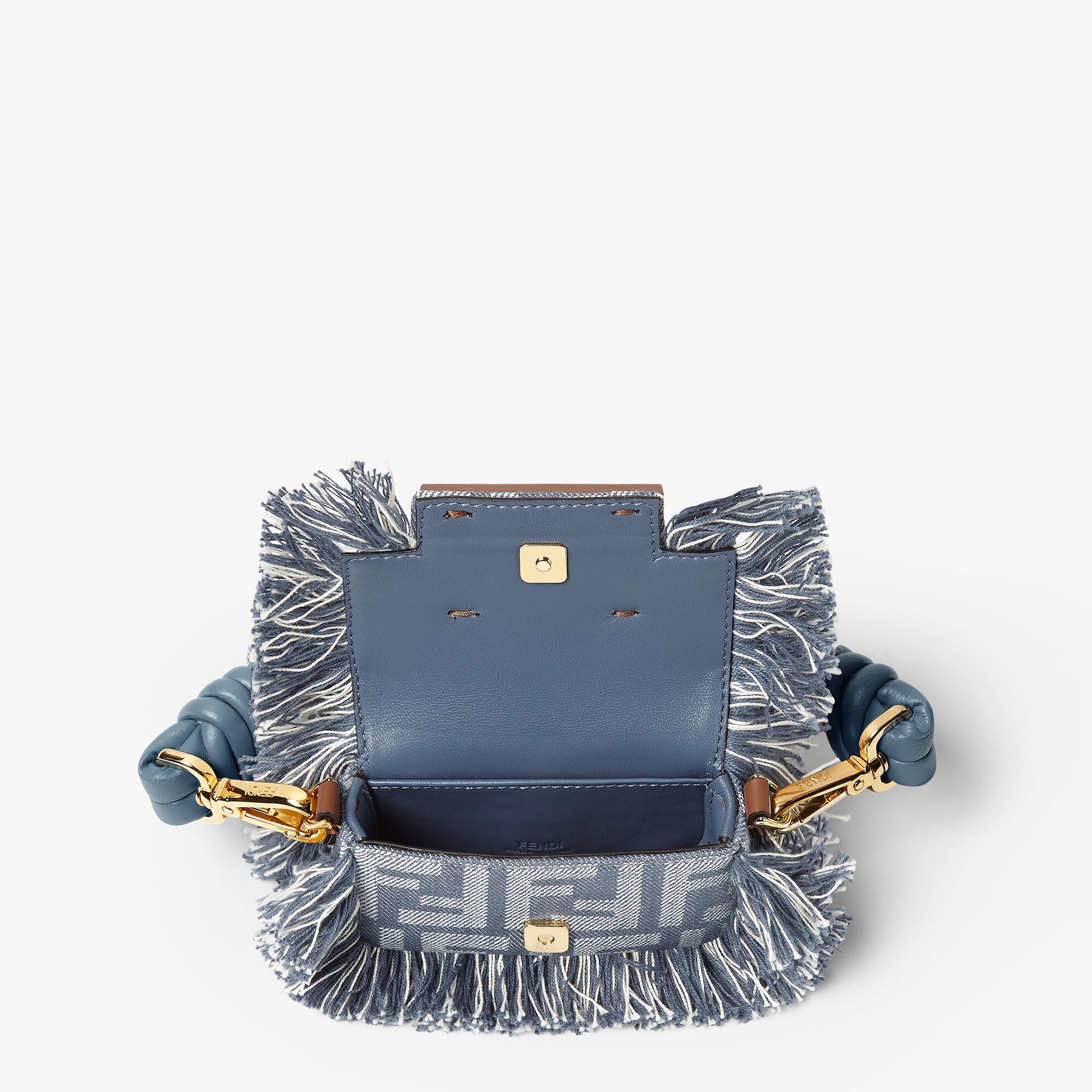 Nano Baguette Charm Denim Blue | Fendi