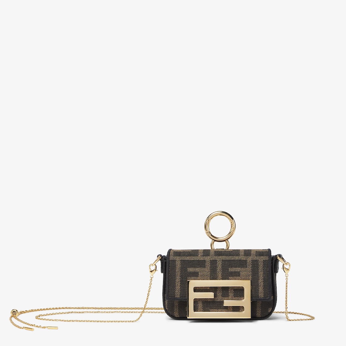 ナノ バゲット チャーム ファブリック ブラウン | Fendi ナノ バゲット チャーム ファブリック ブラウン | Fendi