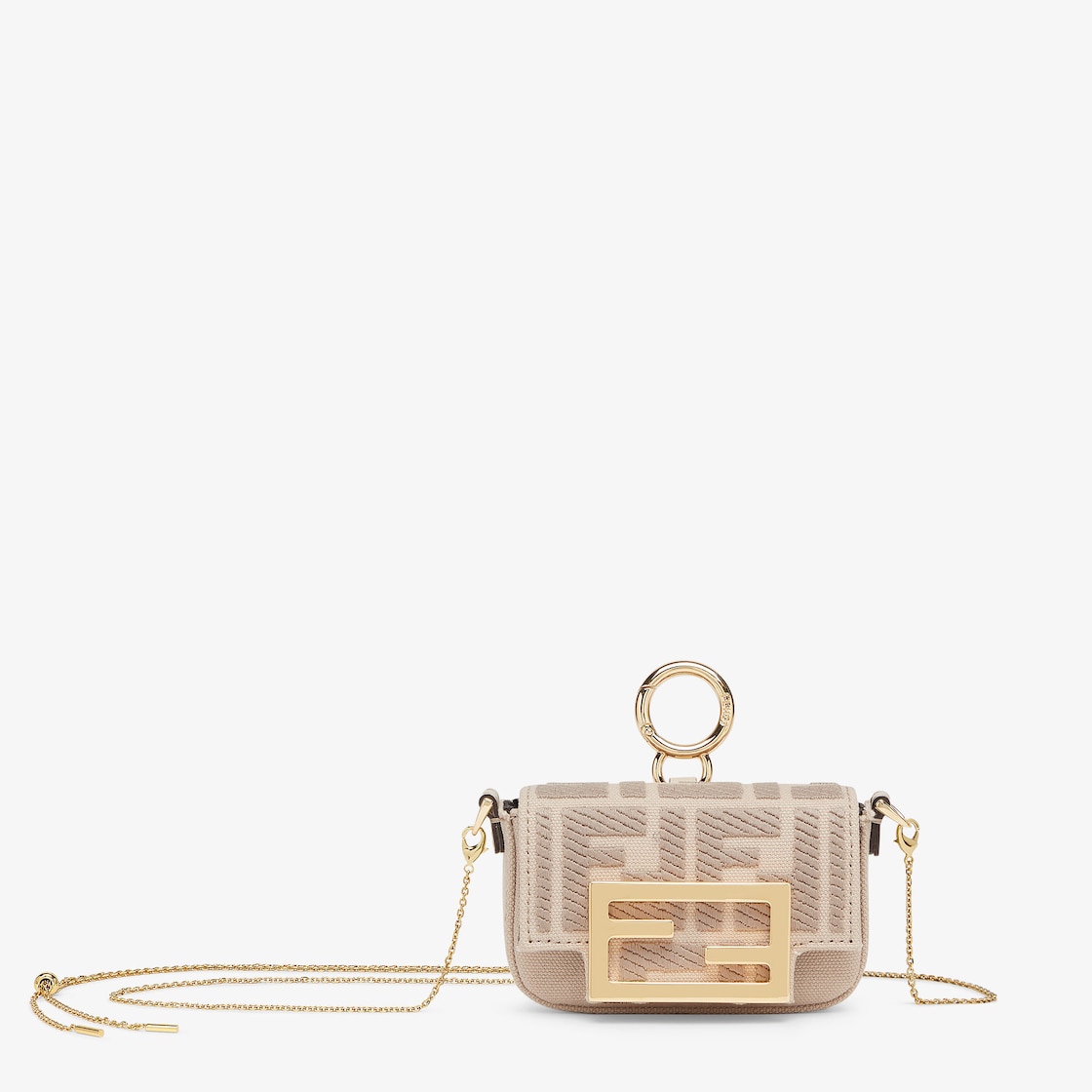 ナノ バゲット チャーム ファブリック ベージュ | Fendi ナノ バゲット チャーム ファブリック ベージュ | Fendi