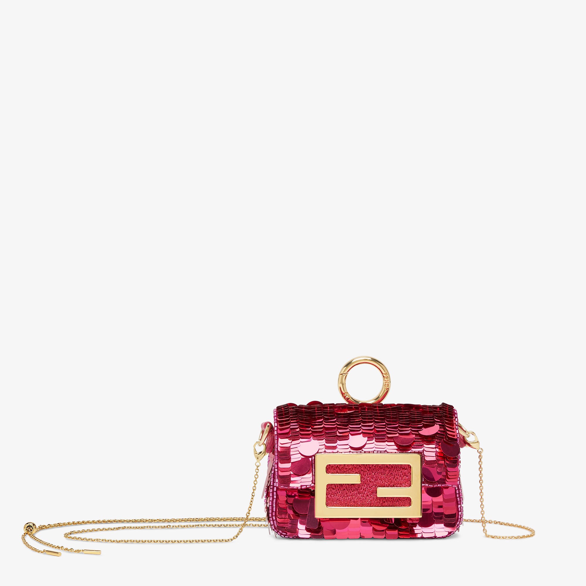 Nano Baguette Charm Sequins or crystals Pink | Fendi