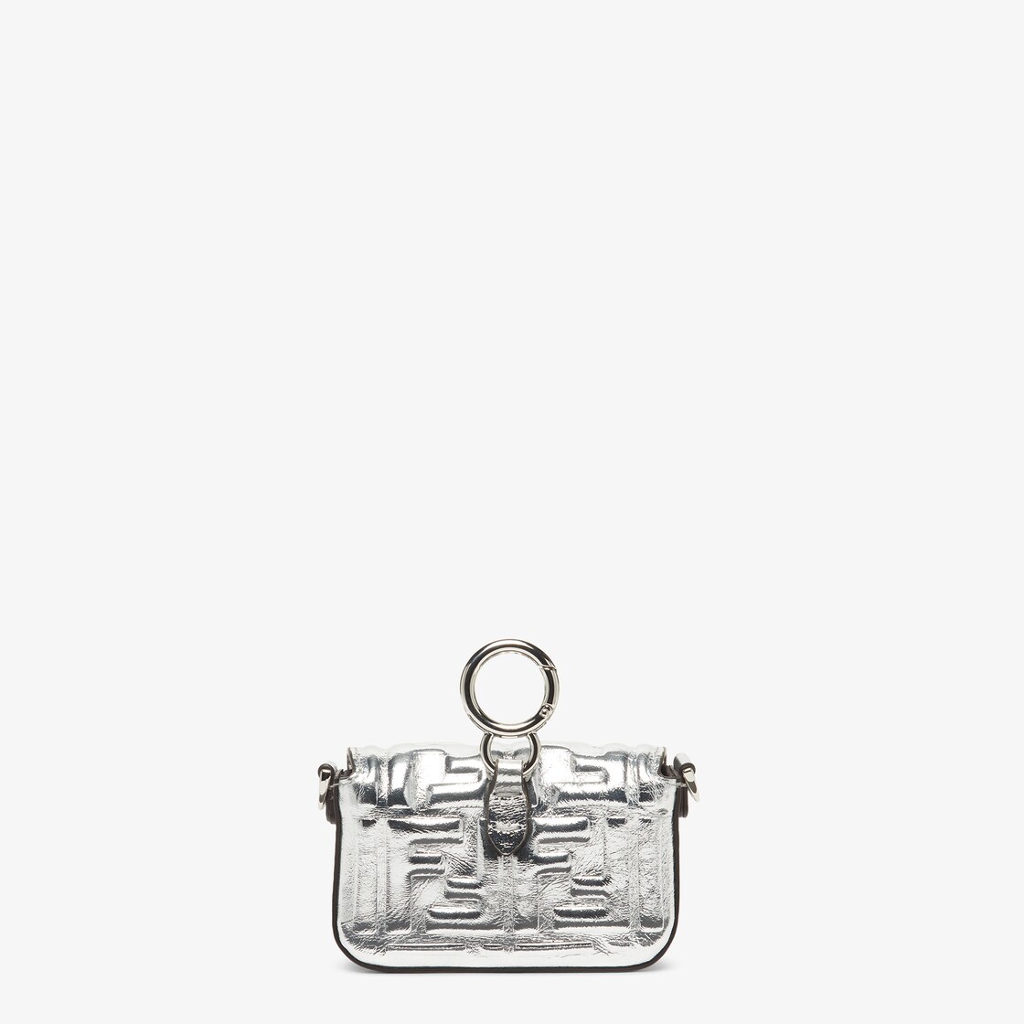 Nano Baguette Charm Leather Silver - Image 3/4