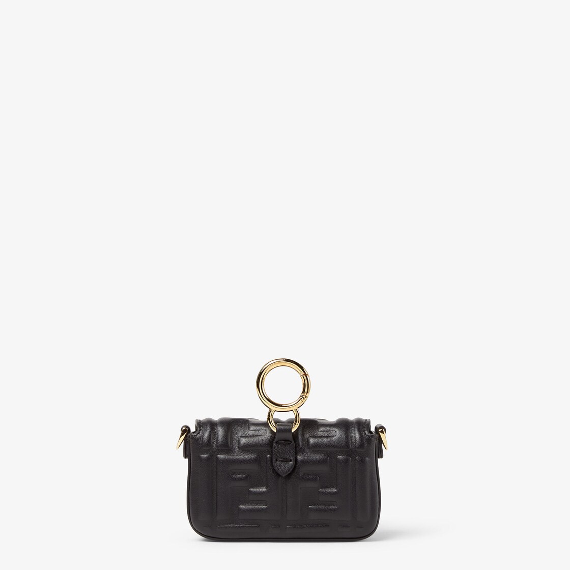 Nano Baguette Charm - Black nappa leather charm | Fendi