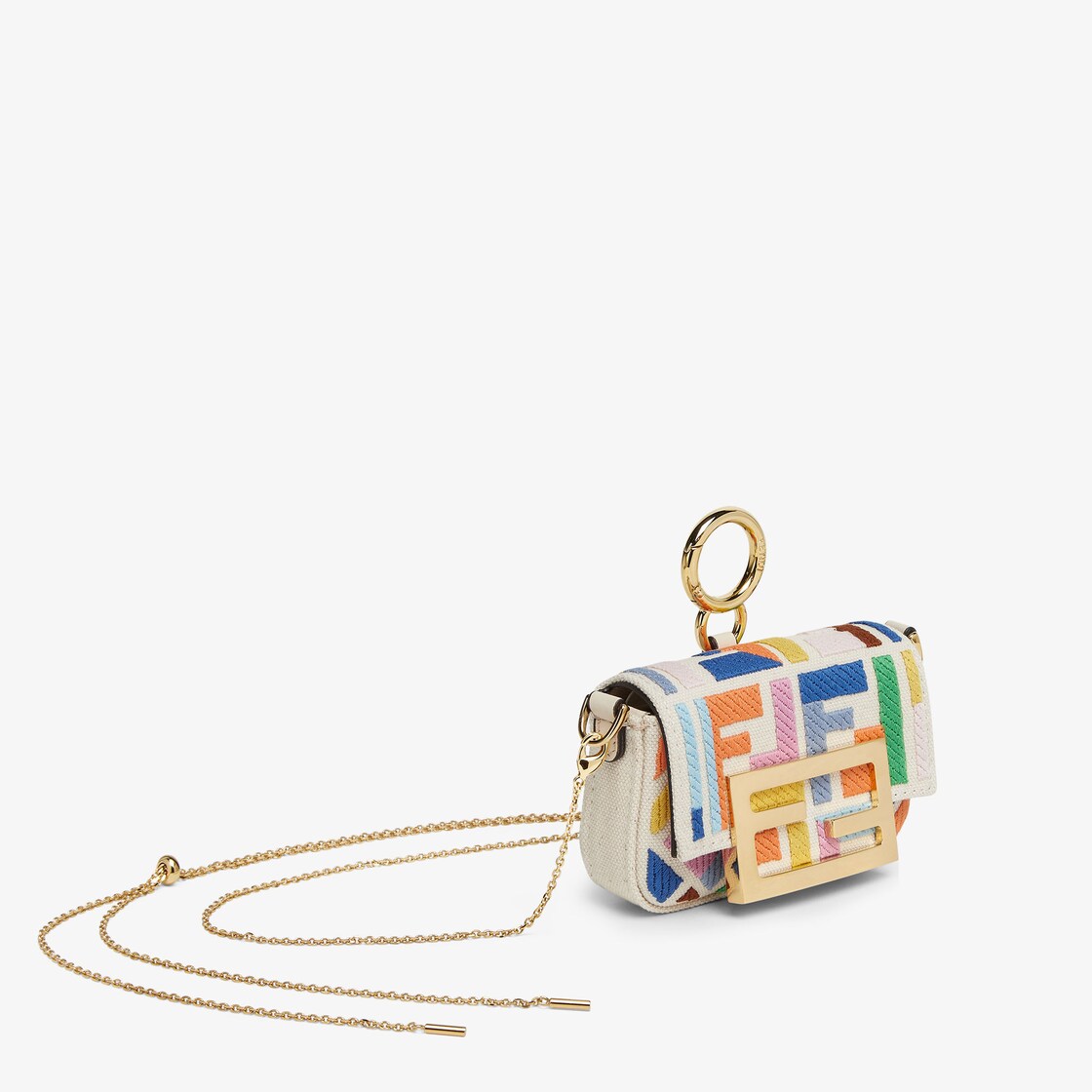 Nano Baguette Charm Fabric Beige | Fendi Nano Baguette Charm Fabric Beige | Fendi