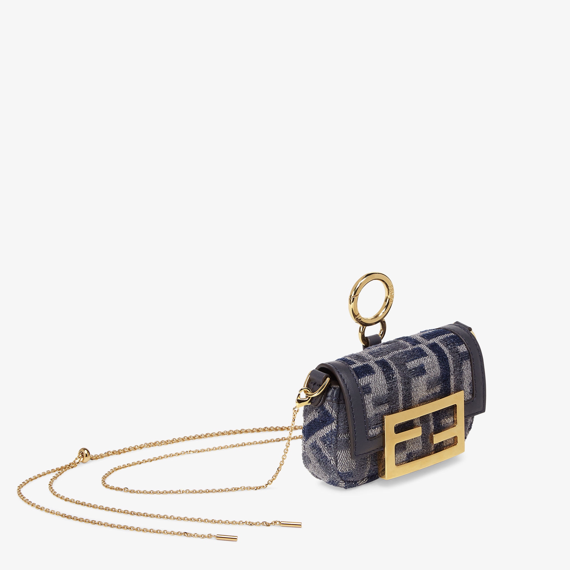 ナノ バゲット チャーム ファブリック ブルー | Fendi ナノ バゲット チャーム ファブリック ブルー | Fendi