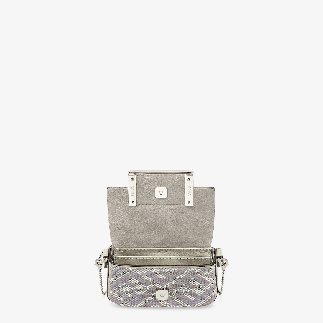 Nano Baguette Charm Sequins or crystals Silver - Image 4/5