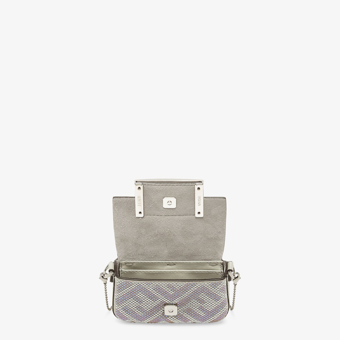 Nano Baguette Charm Sequins or crystals Silver - Image 4/5