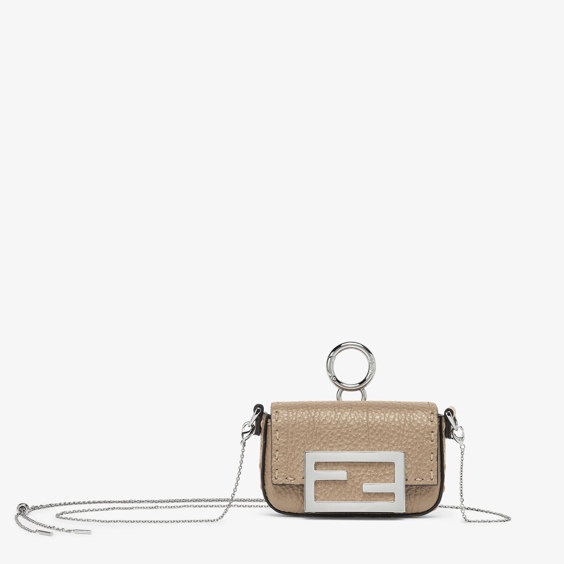 Bolsa Mini Fendi Brasil Site - Nano Baguette Chain Feminino Branco