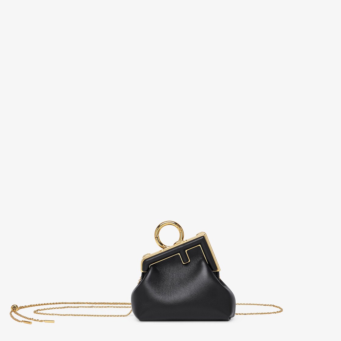 Nano Fendi First Charm Black nappa leather charm Fendi