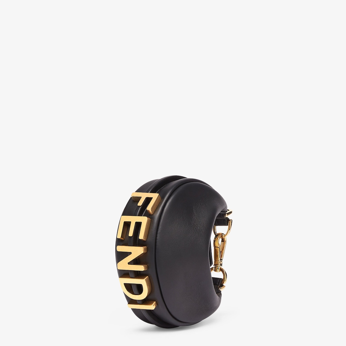 Nano Fendigraphy - Black leather charm | Fendi