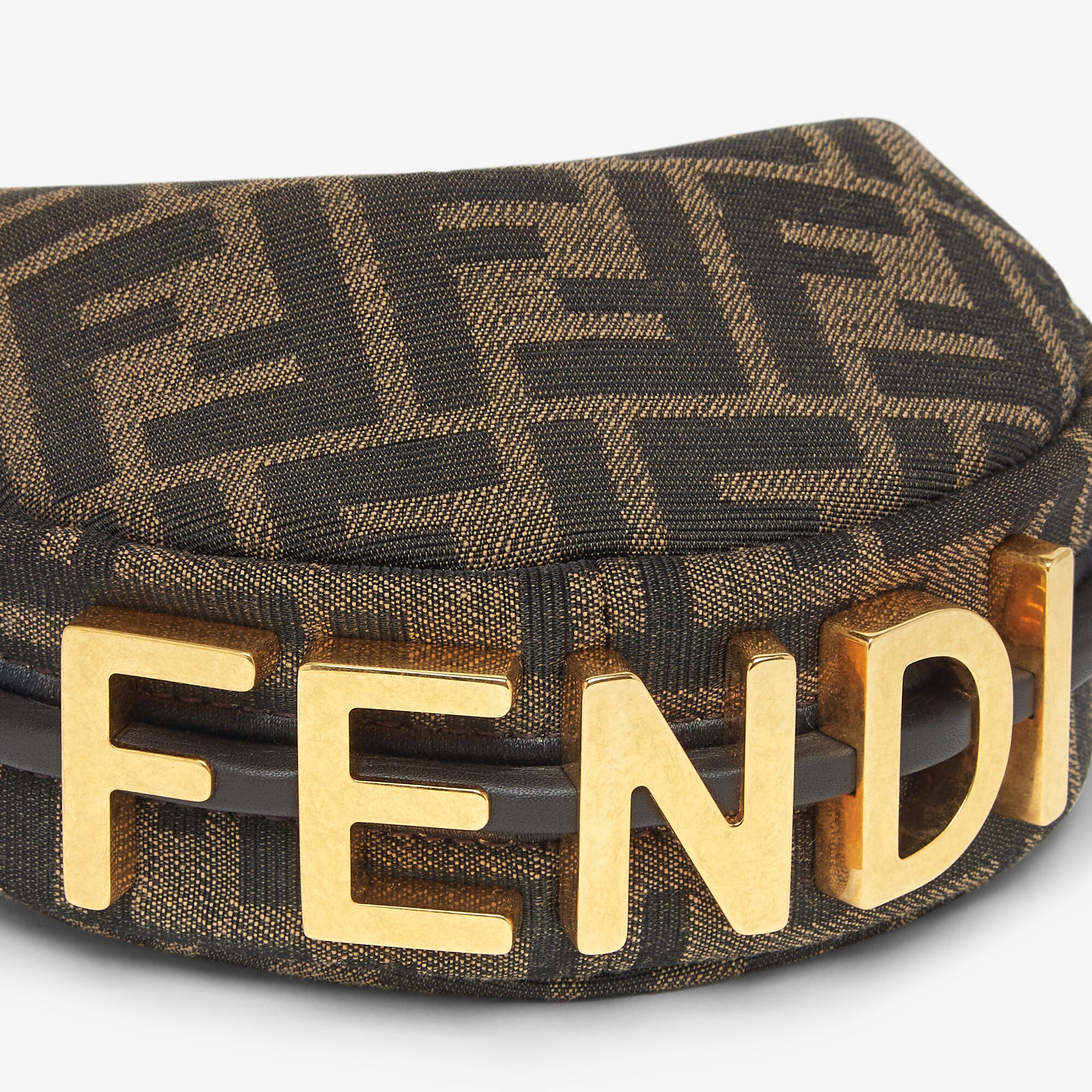 Nano Fendigraphy - Brown fabric charm | Fendi