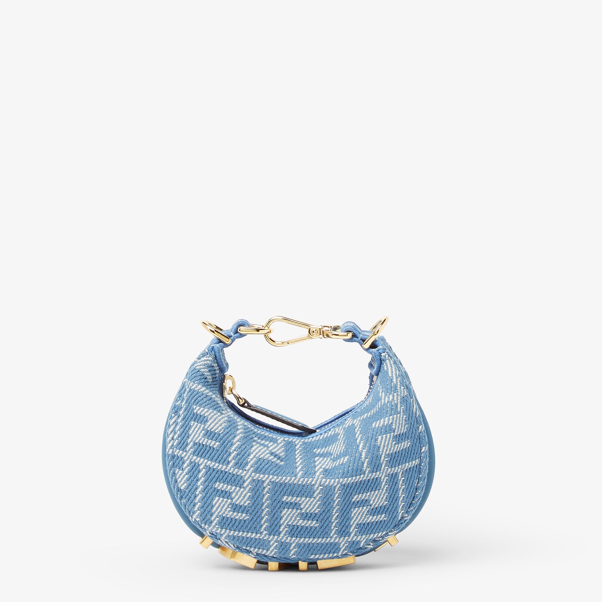 FENDI FFロコフラクヘルト 8C0648AQ1V F04TX Fendi Summer Tote Denim-effect Ff Jacquard Bags In Blue