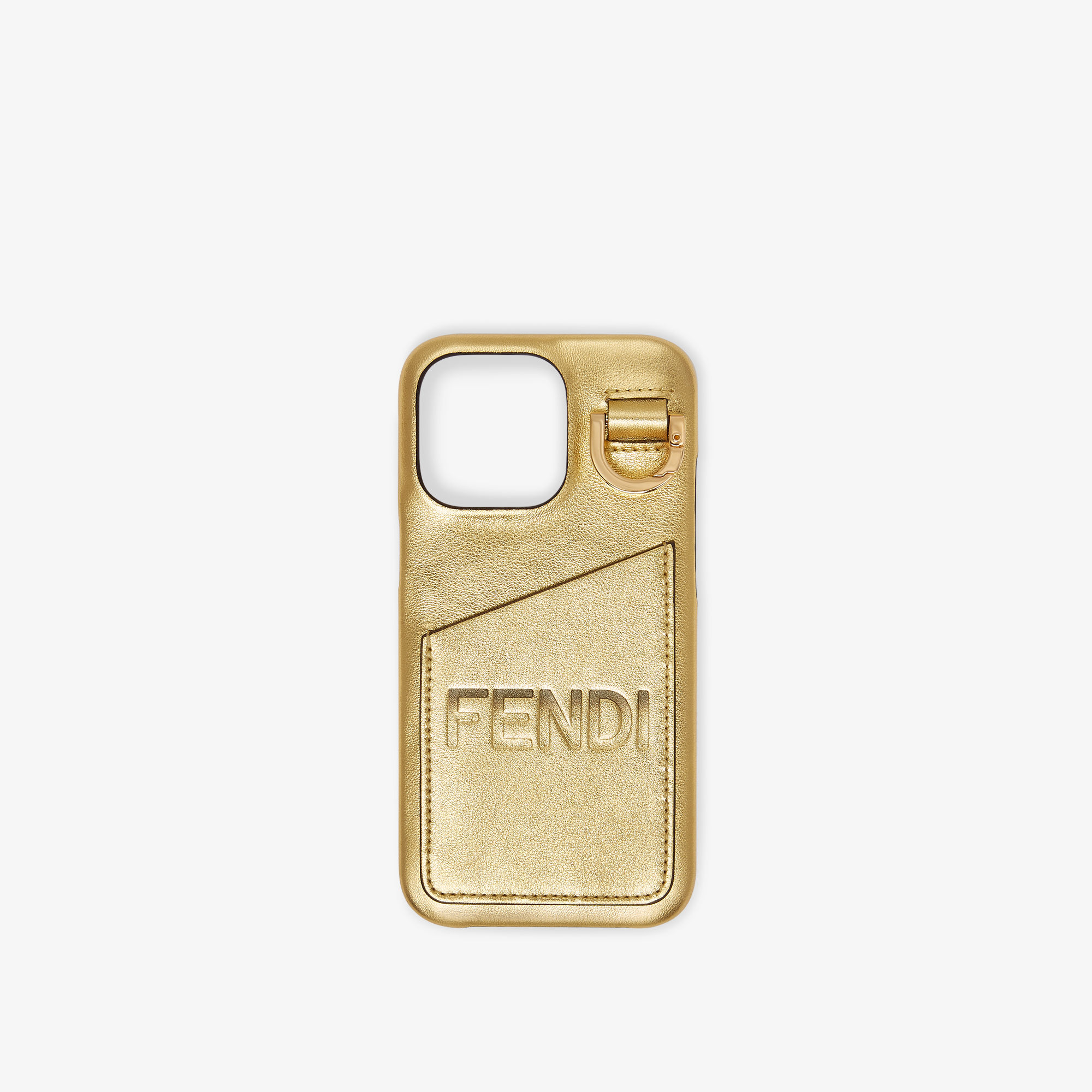 Smartphone Case Gold Leather Case Fendi