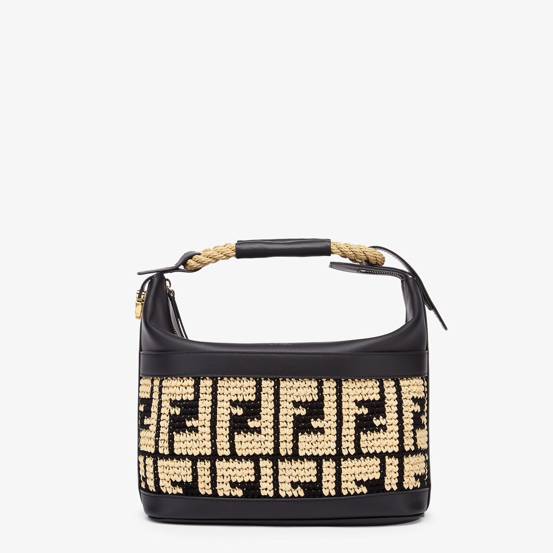 FENDI Baguette Bag with Woven Leather in Beige