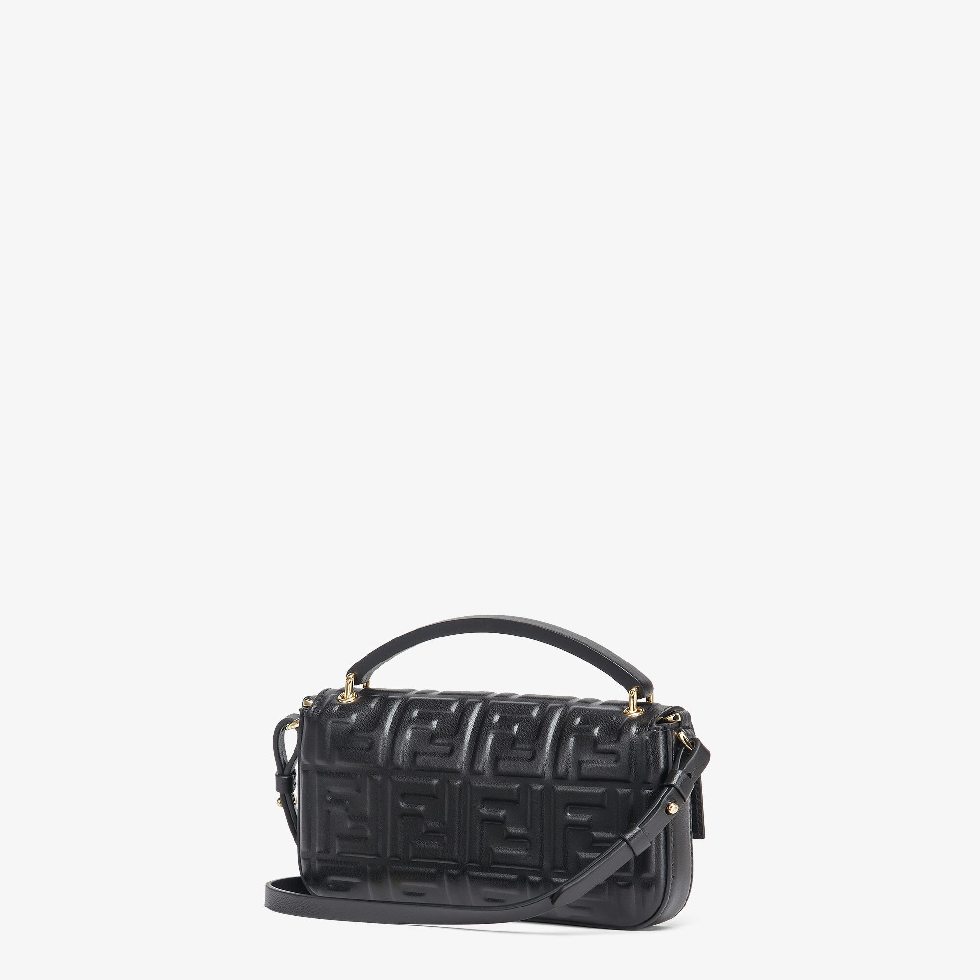 バゲット フォンポーチ - ブラック ナッパレザー ポーチ | Fendi