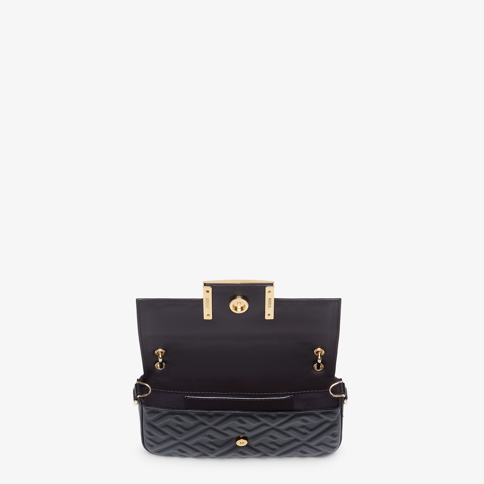 バゲット フォンポーチ レザー ブラック | Fendi バゲット フォンポーチ レザー ブラック | Fendi