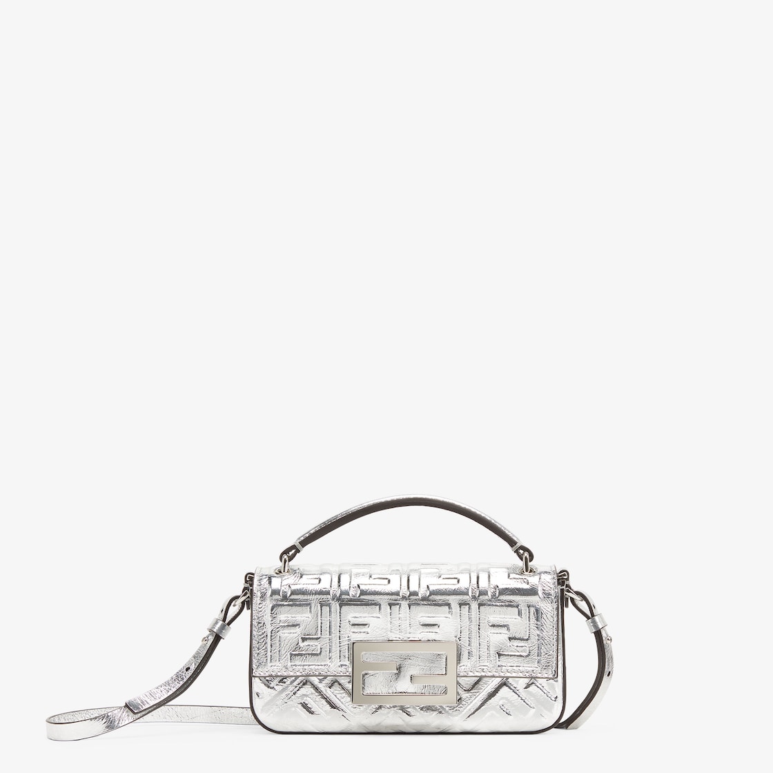 バゲット フォンポーチ レザー シルバー | Fendi バゲット フォンポーチ レザー シルバー | Fendi