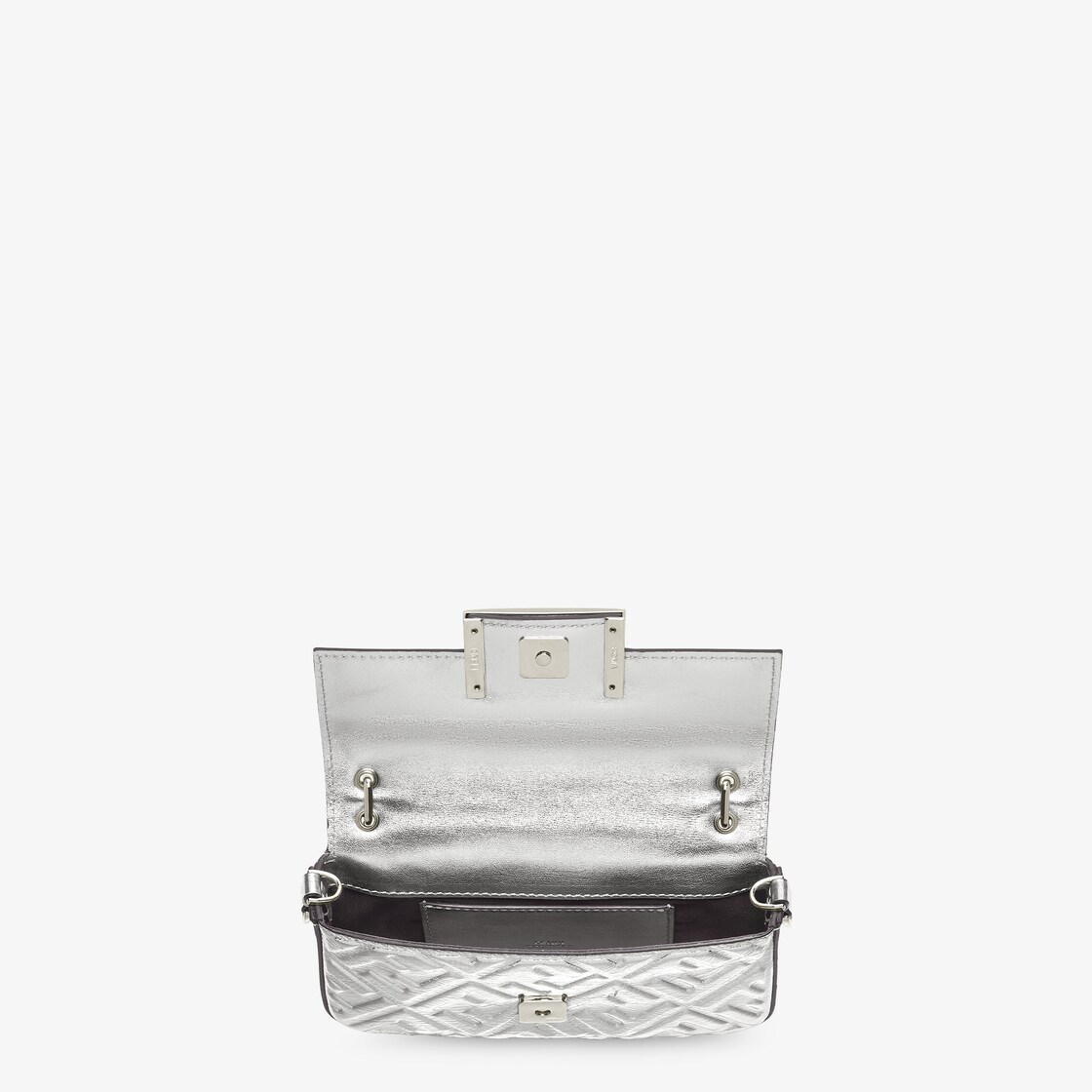 バゲット フォンポーチ レザー シルバー | Fendi バゲット フォンポーチ レザー シルバー | Fendi