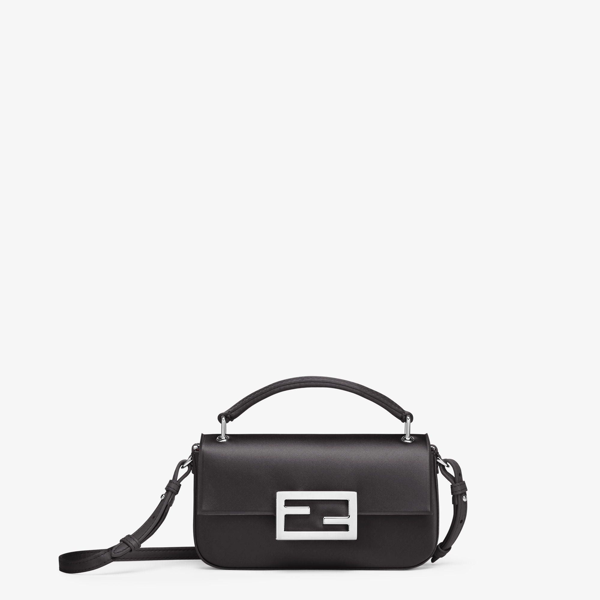 Baguette Phone Pouch - Black silk pouch | Fendi