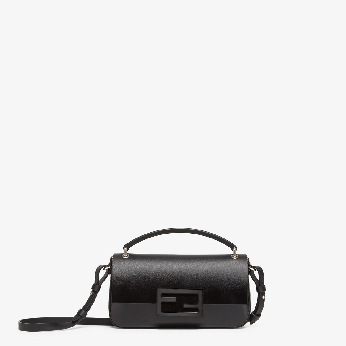 Fendi | Leather FF Pouch Bag | Black Tu