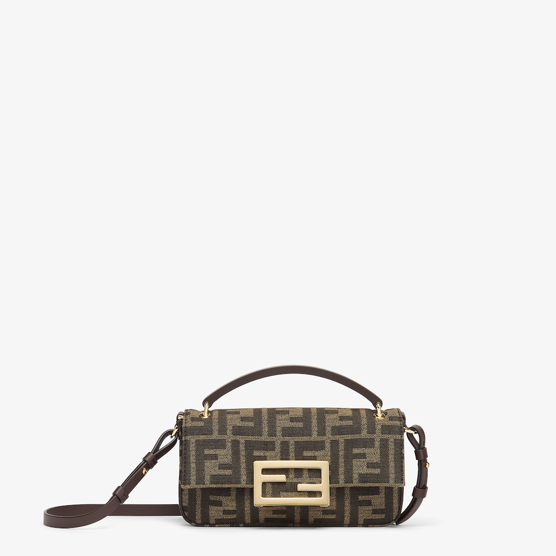 Fendi Baguette Phone Pouch Taupe In Tortora+pvibr