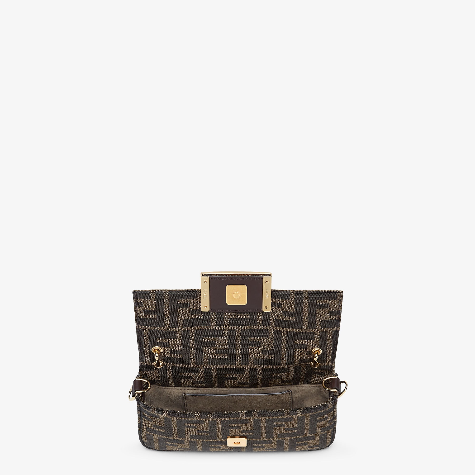バゲット フォンポーチ ファブリック ブラウン | Fendi バゲット フォンポーチ ファブリック ブラウン | Fendi