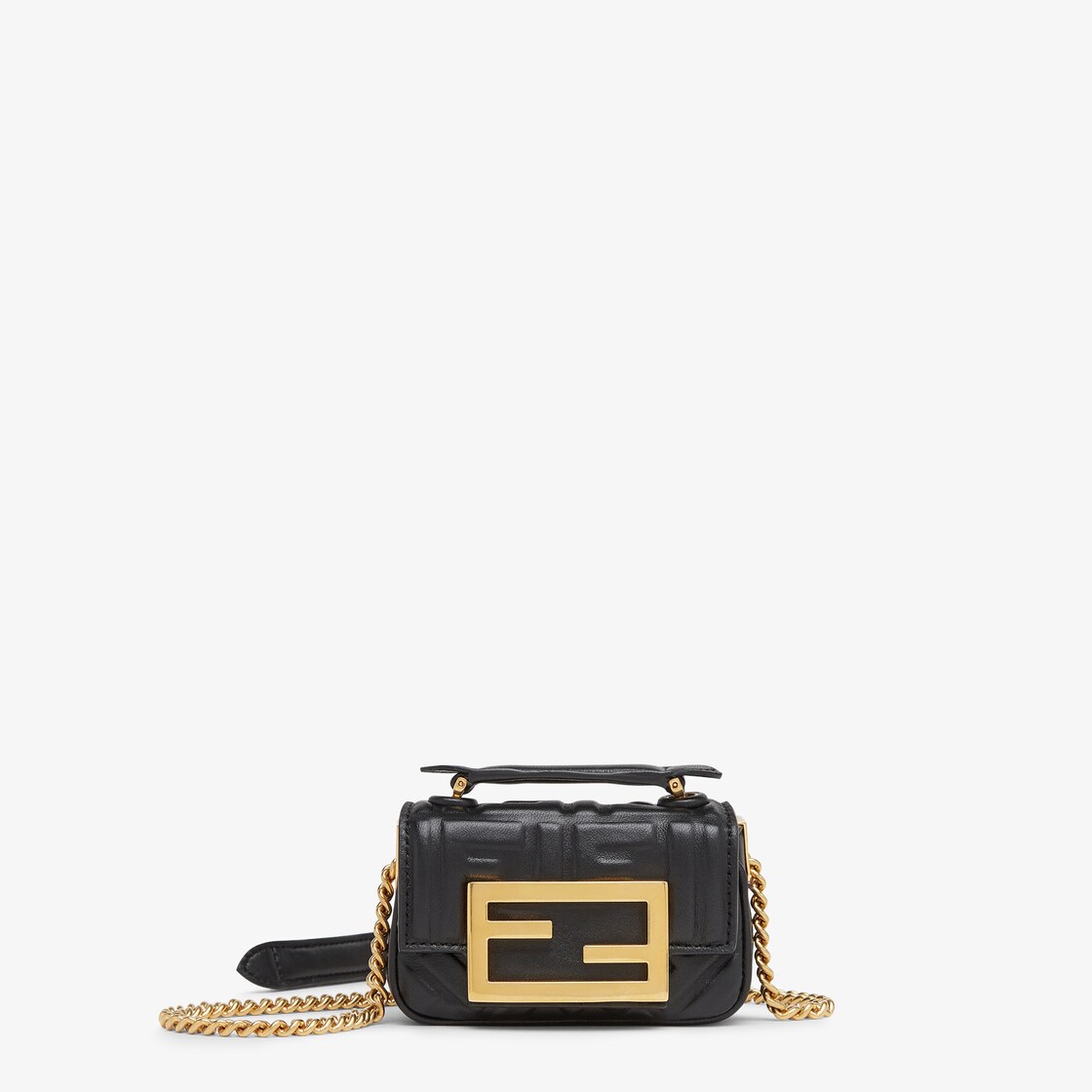 FENDI: Baguette credit card holder in nappa leather - Black