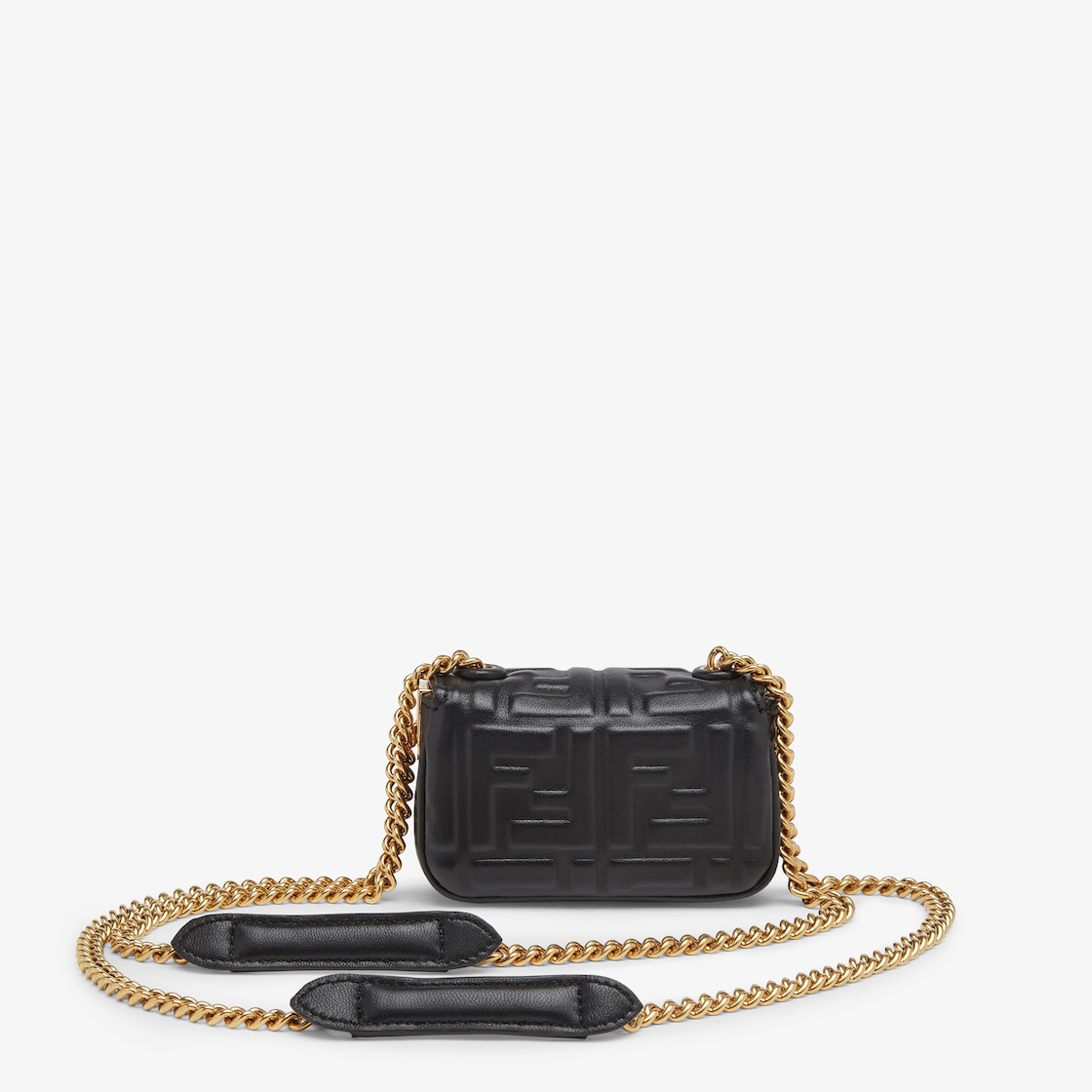 Fendi Chainstrap Forever Mini Pochette Bag in Black