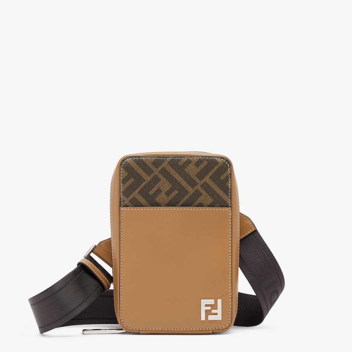 FF Squared Phone Case Brown fabric phone case Fendi