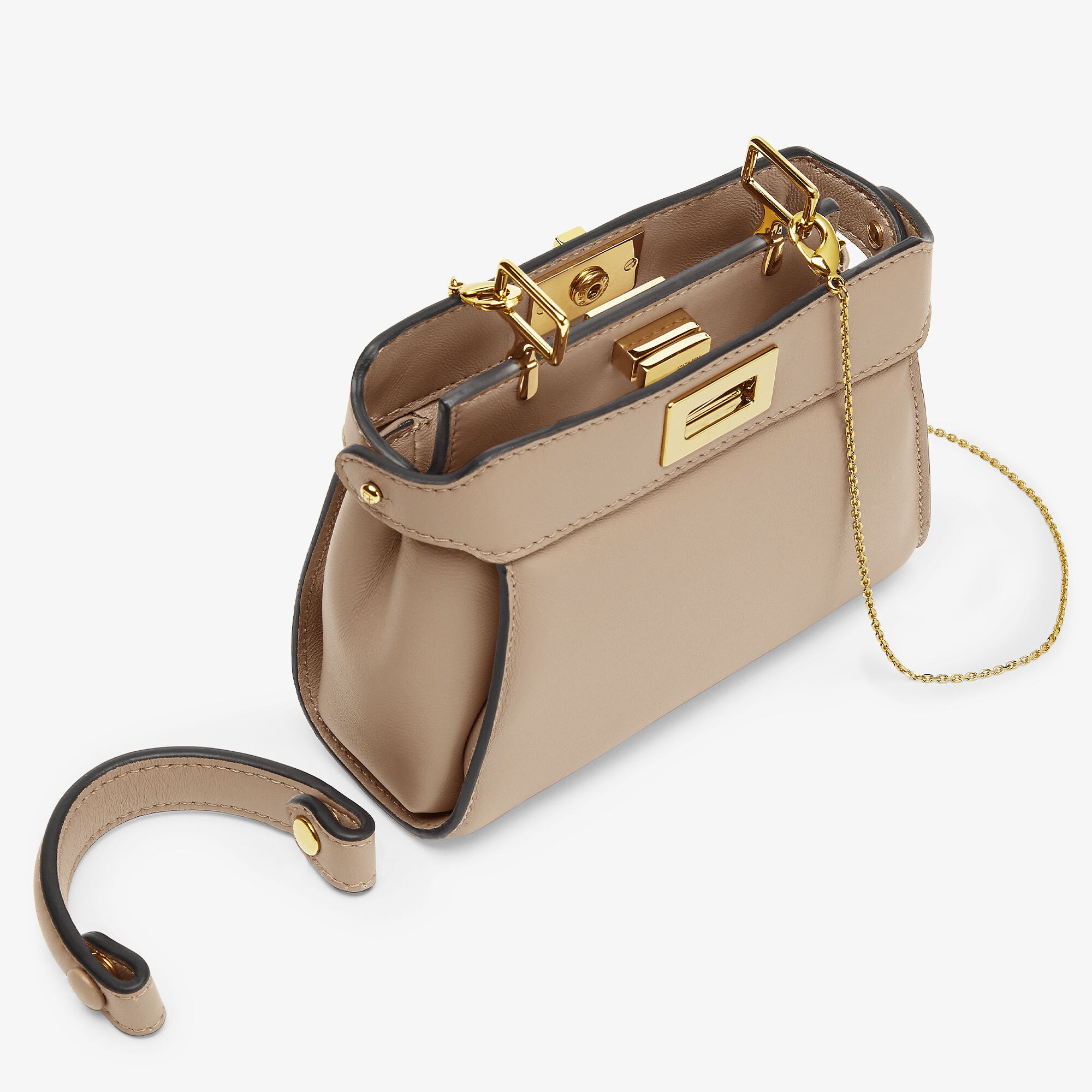 ナノ ピーカブー レザー グレー | Fendi