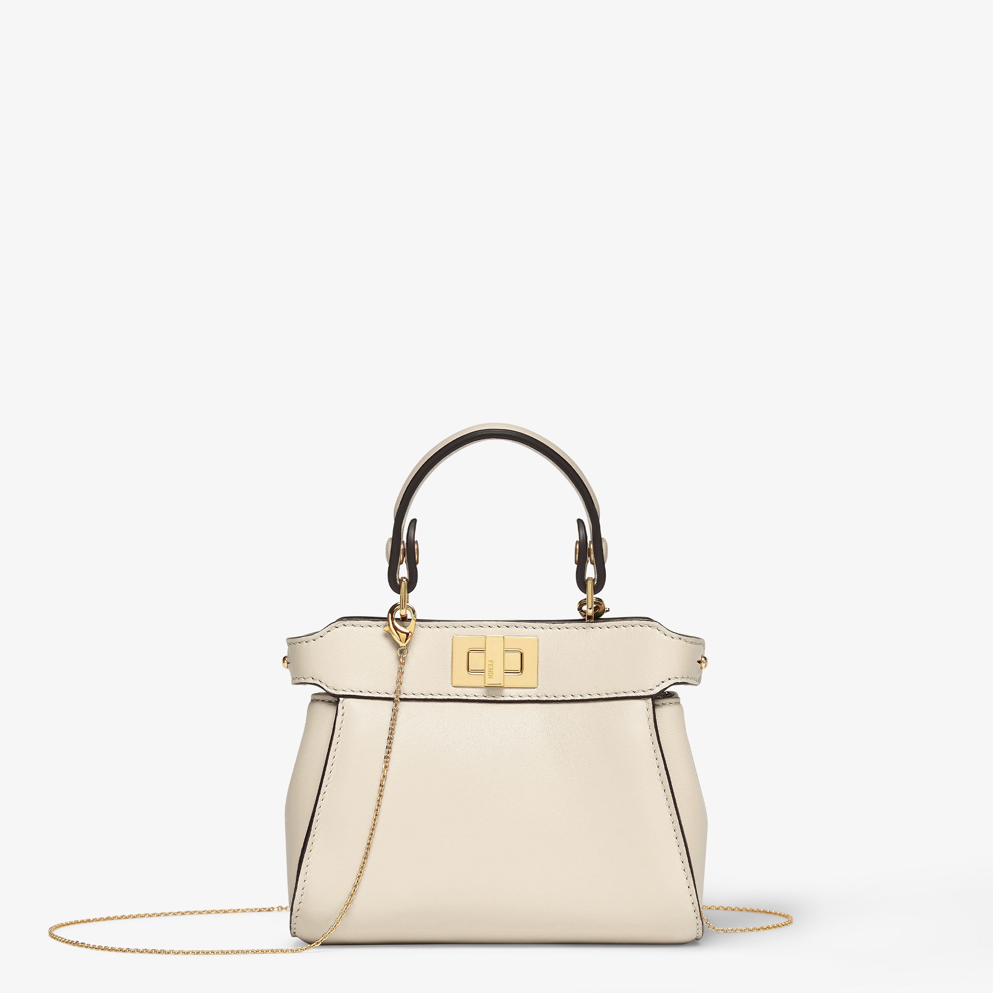 Fendi ホワイトレザー ピーカブーカバー ピーカブー ソフト スモール レザー ホワイト | Fendi