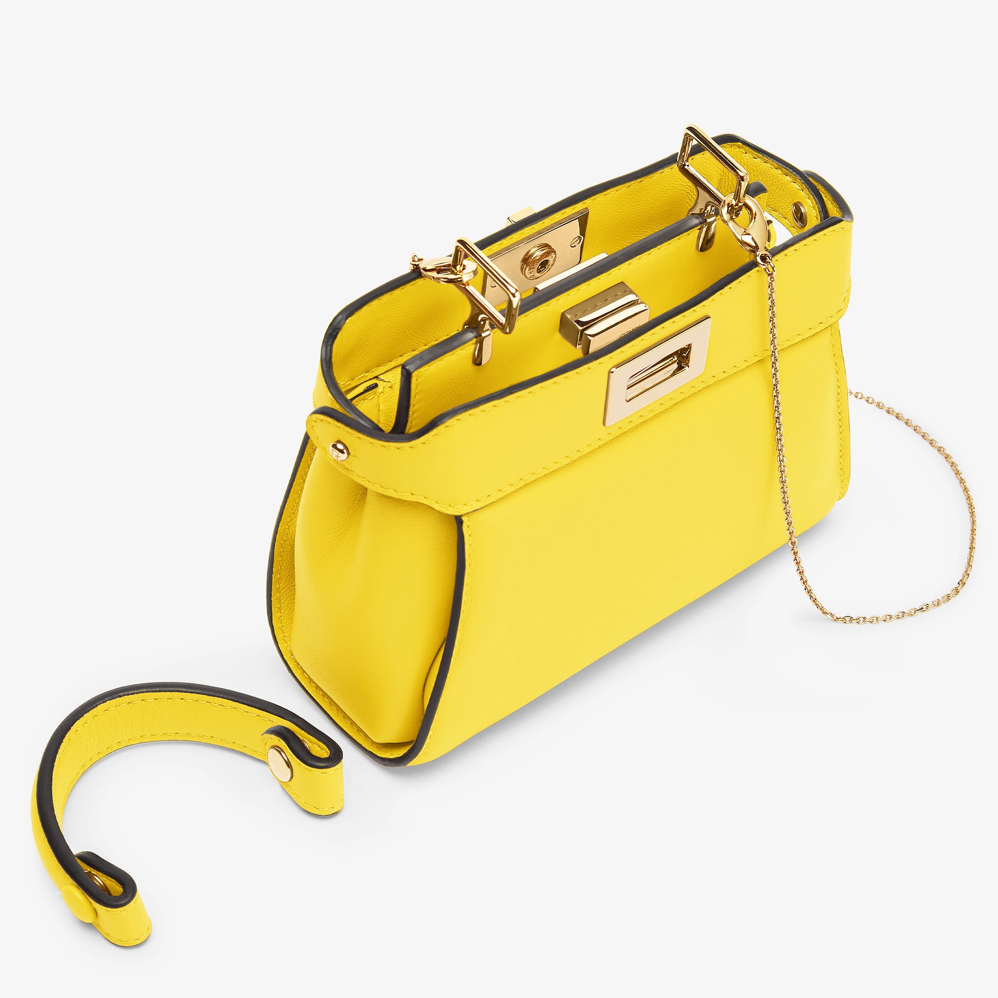 Nano Peekaboo Leather Yellow | Fendi