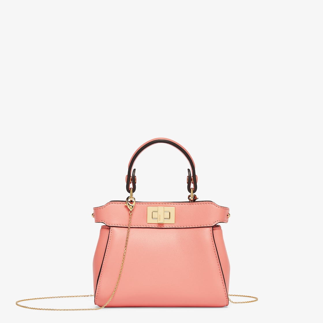 Nano Peekaboo Pink nappa leather miniature bag Fendi