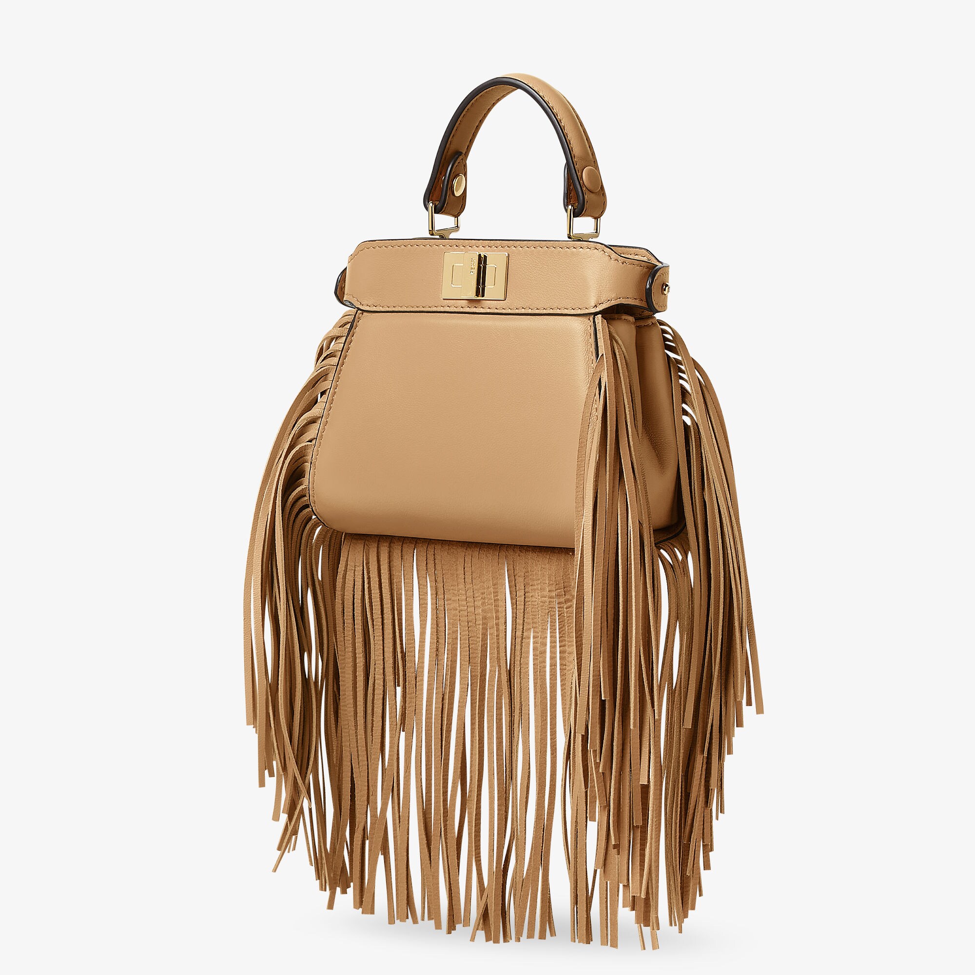 2024年のクリスマスの特別な衣装 ナノ ピーカブー Fendi | ベージュ レザー 小物