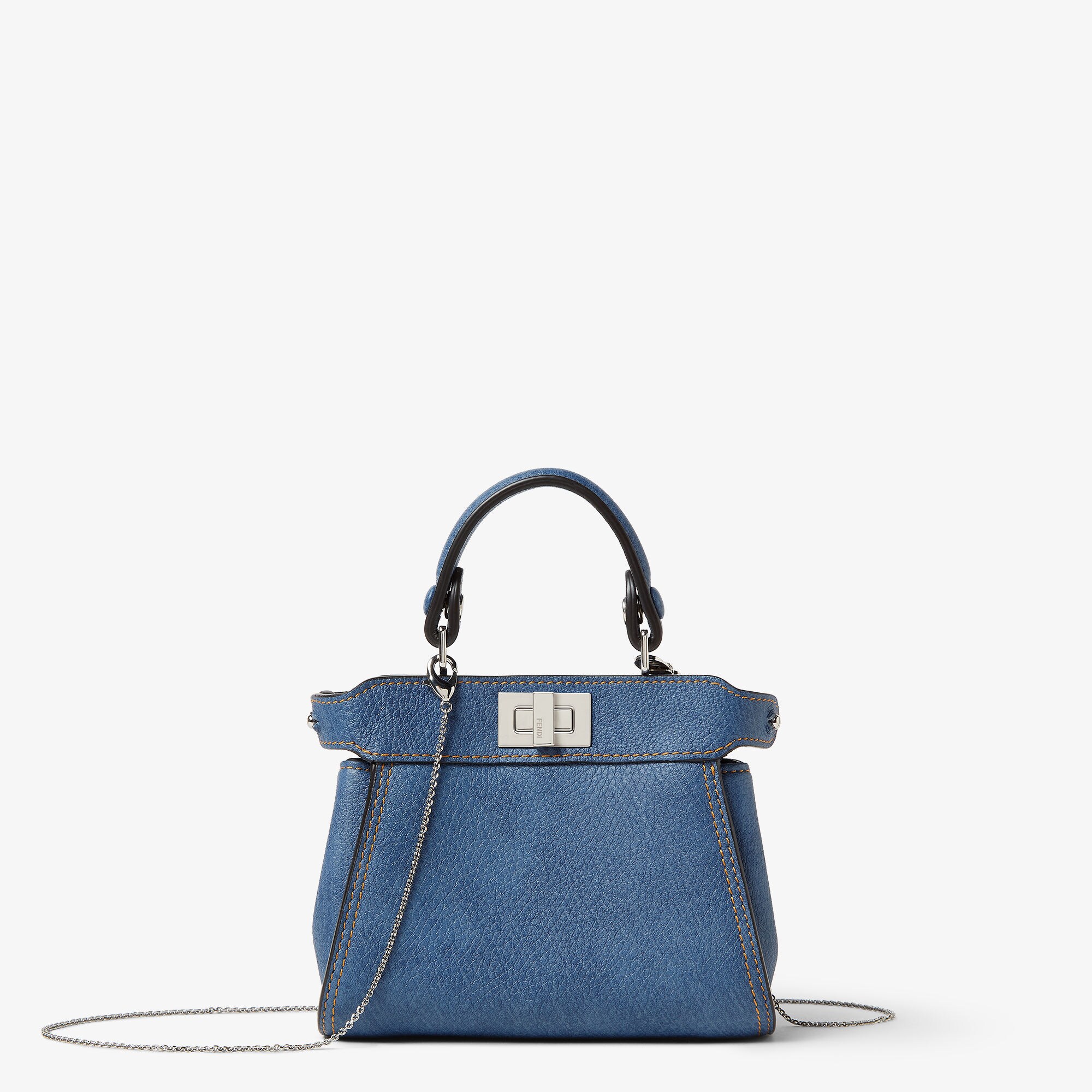 24SS【FENDI】ナノ ピーカブー ナッパレザー チャーム バッグ