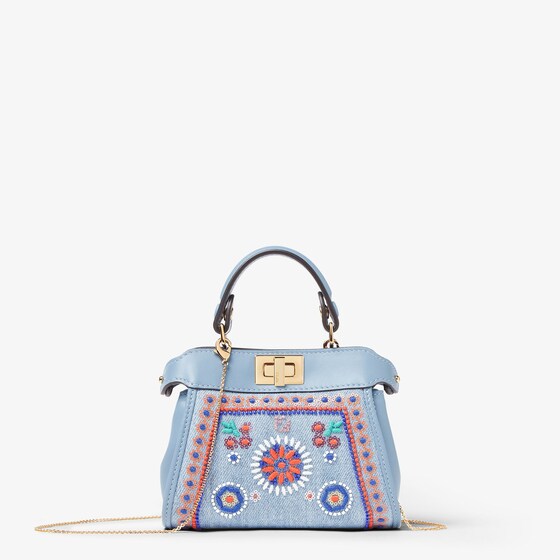 Fendi Nano Peekaboo In Blue