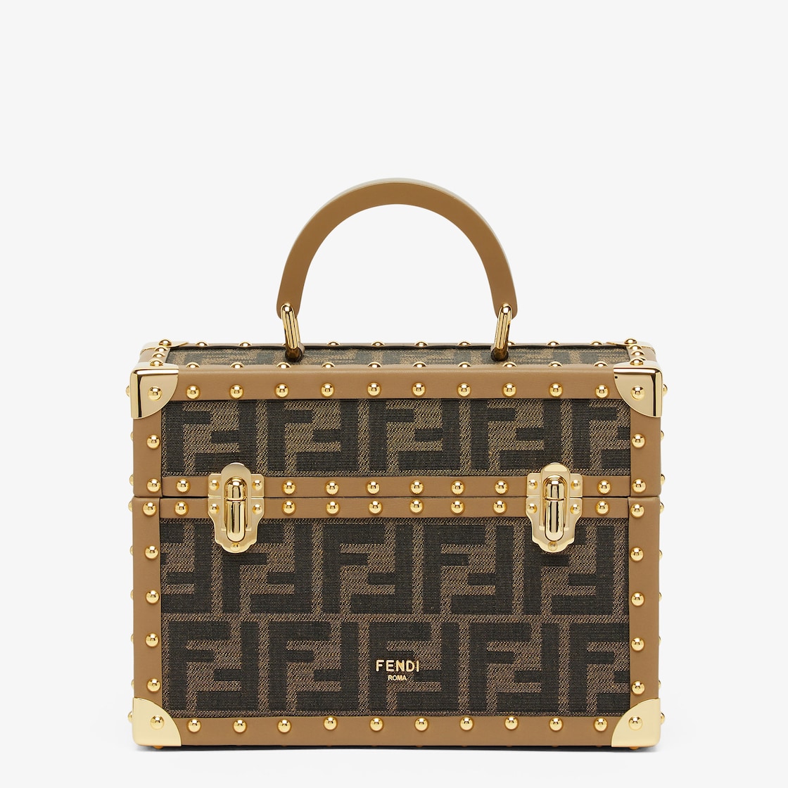 Bauletto portaprofumi per tre flaconi Cofanetto da viaggio in jacquard FF Fendi