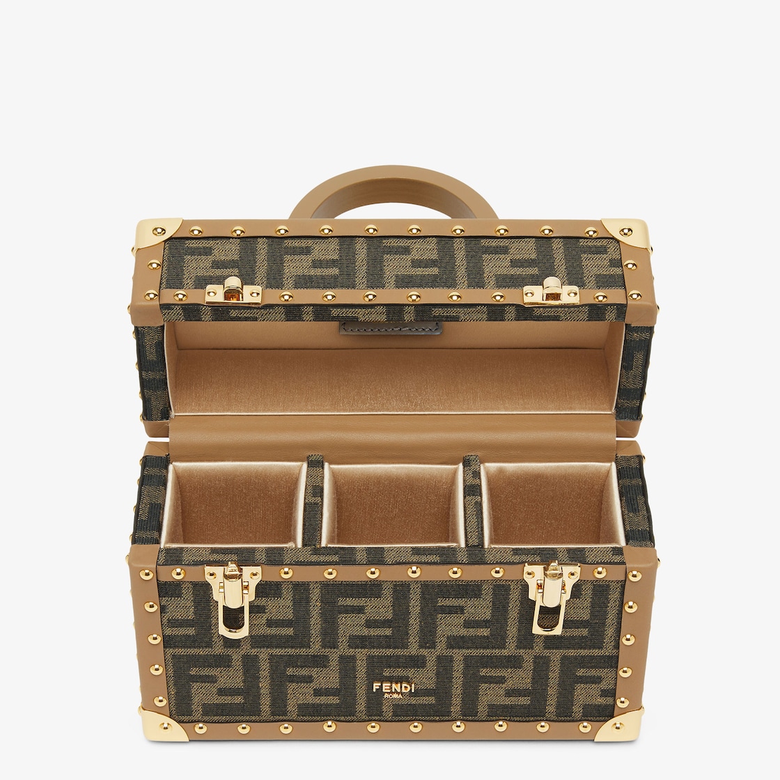 Fragrance Trunk for Three Bottles Fabric Brown - Image 4/5