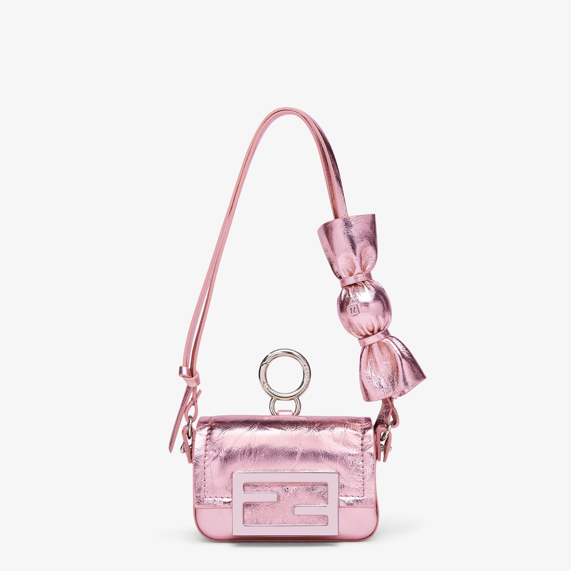 Nano Baguette Charm Leather Pink | Fendi Nano Baguette Charm Leather Pink | Fendi