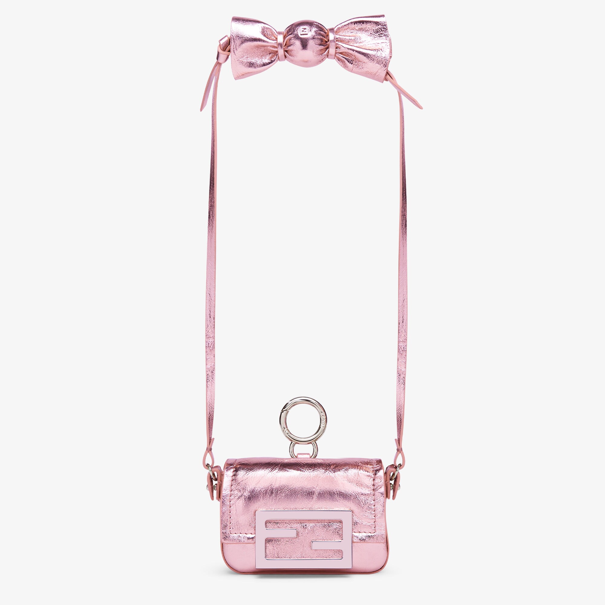 Nano Baguette Charm Leather Pink | Fendi