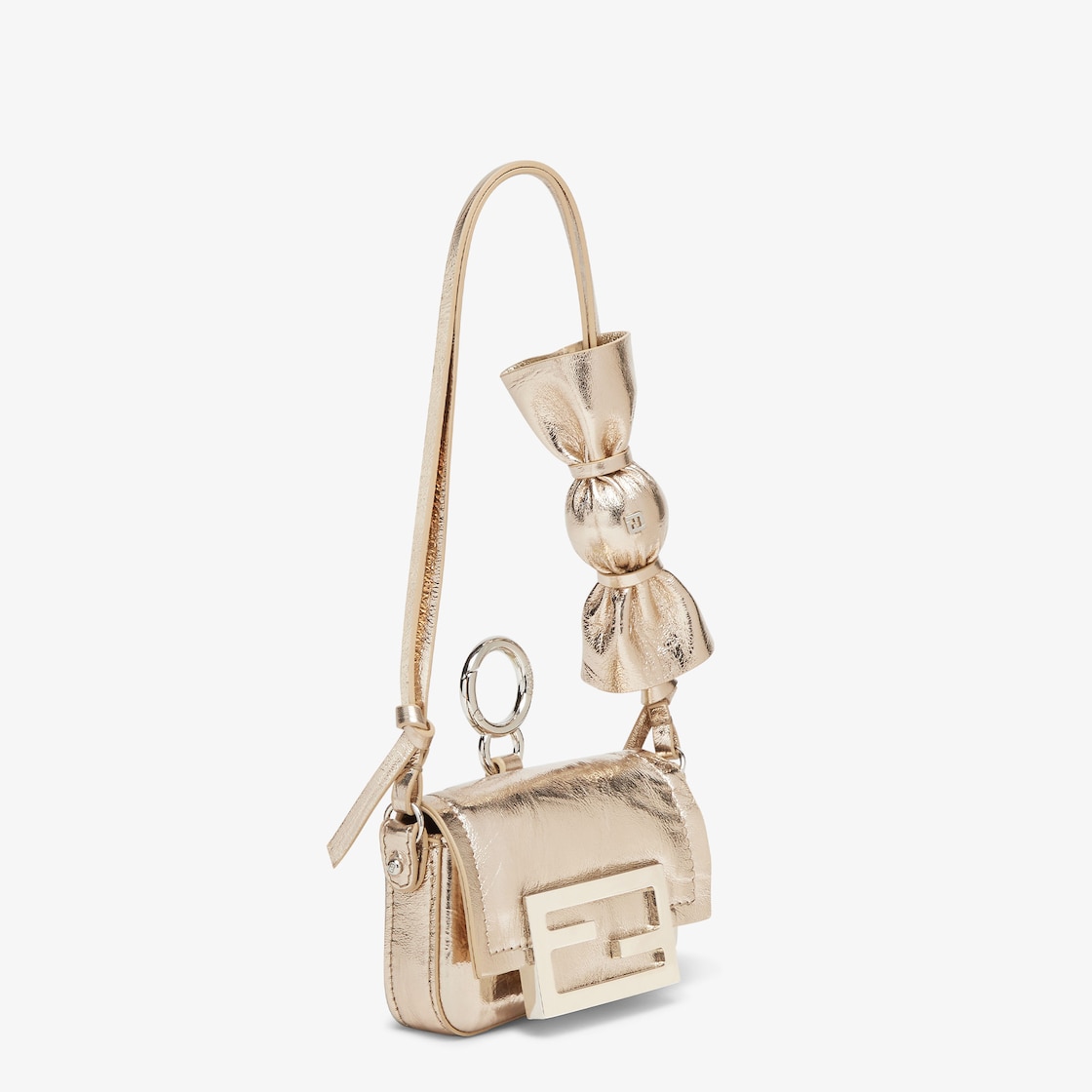 Nano Baguette Charm Leather Gold - Image 2/5