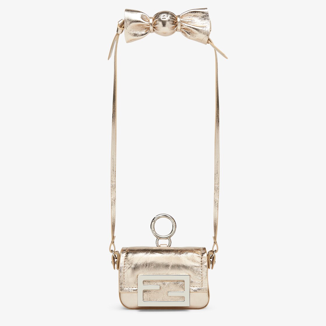 Nano Baguette Charm Leather Gold - Image 6/7