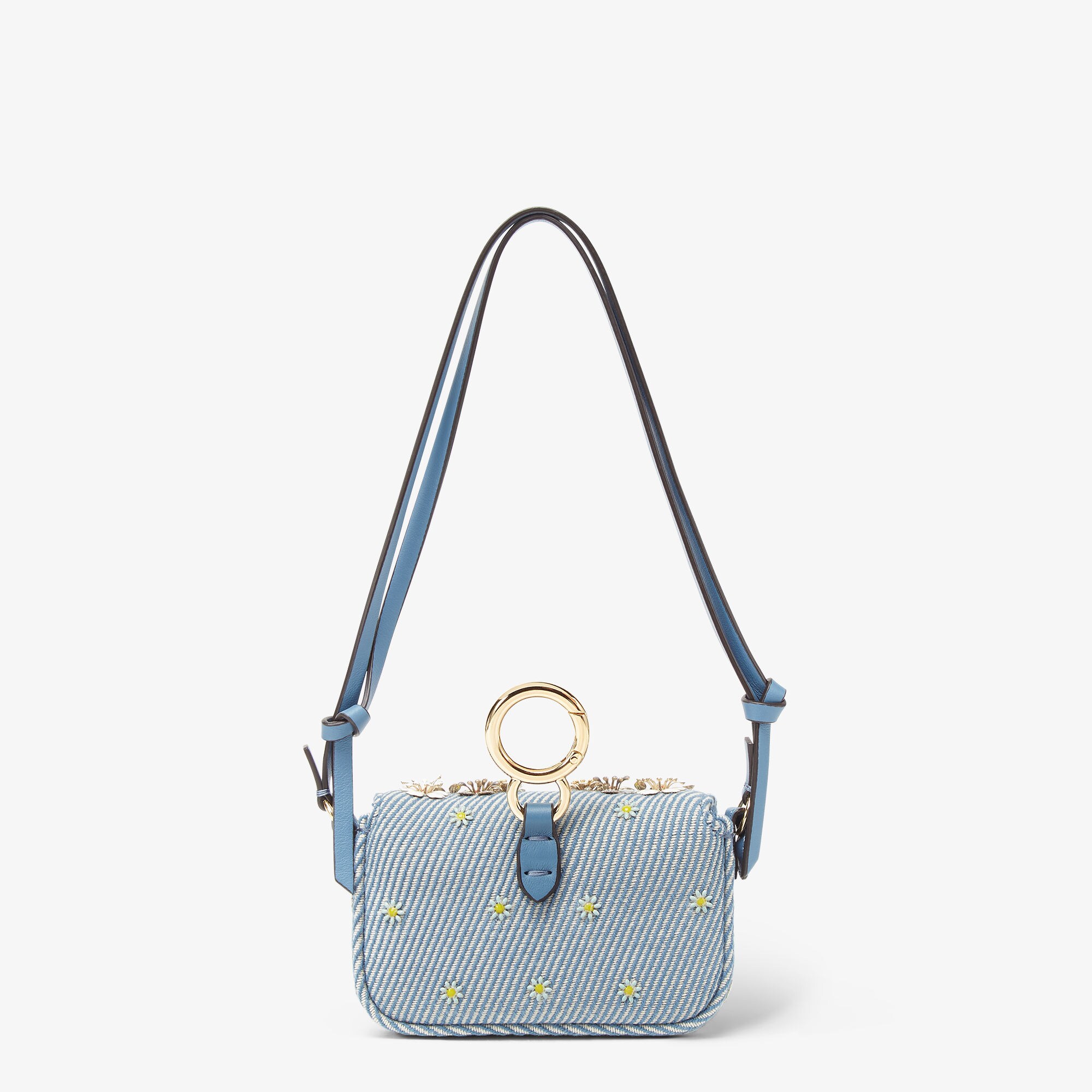 ナノ バゲット チャーム ファブリック ブルー | Fendi