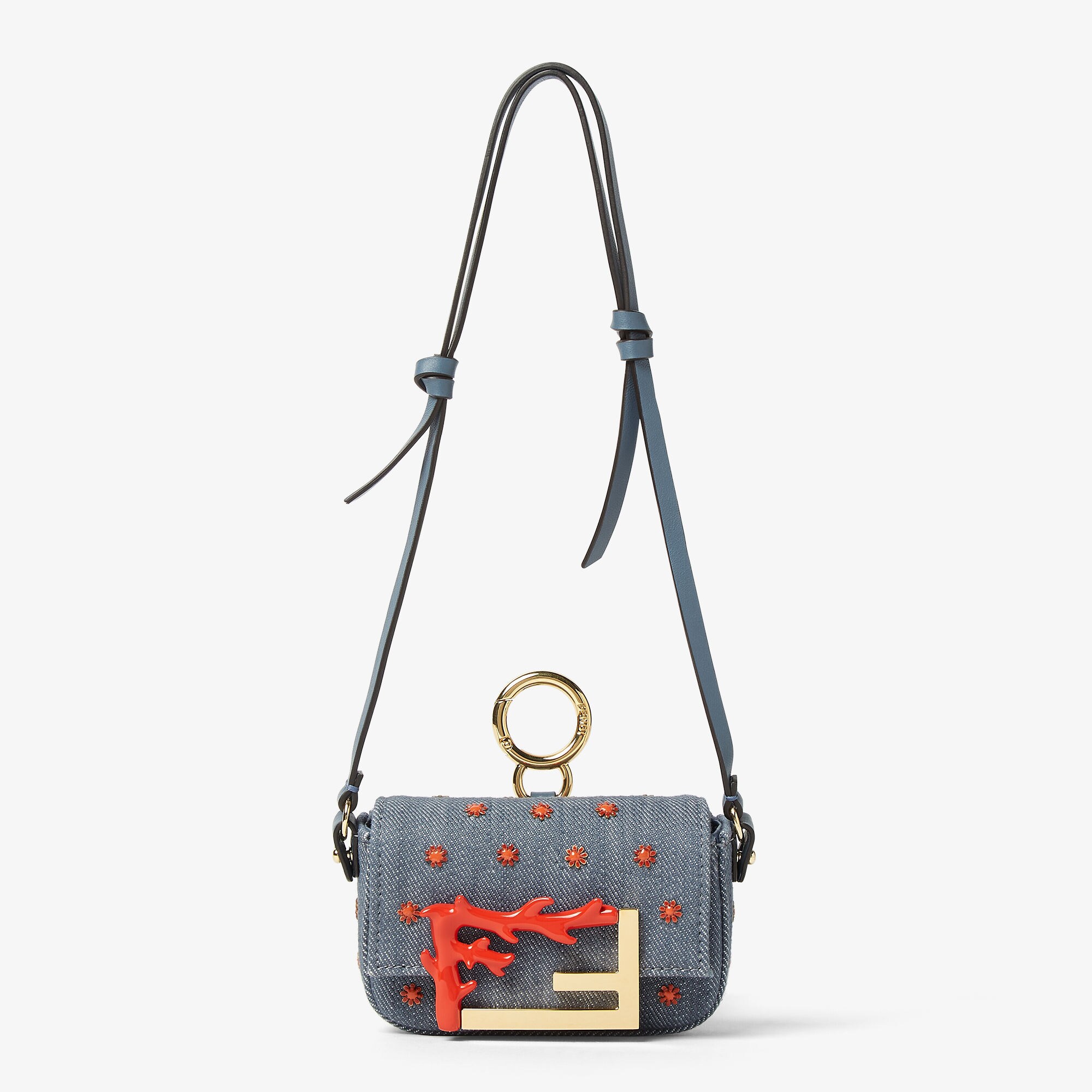 ナノ バゲット チャーム デニム ブルー | Fendi