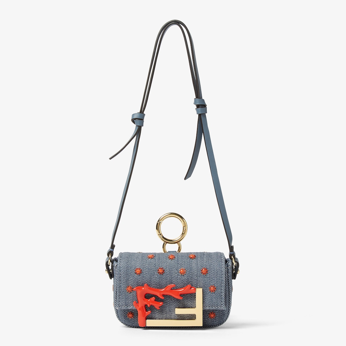 ナノ バゲット チャーム デニム ブルー | Fendi ナノ バゲット チャーム デニム ブルー | Fendi