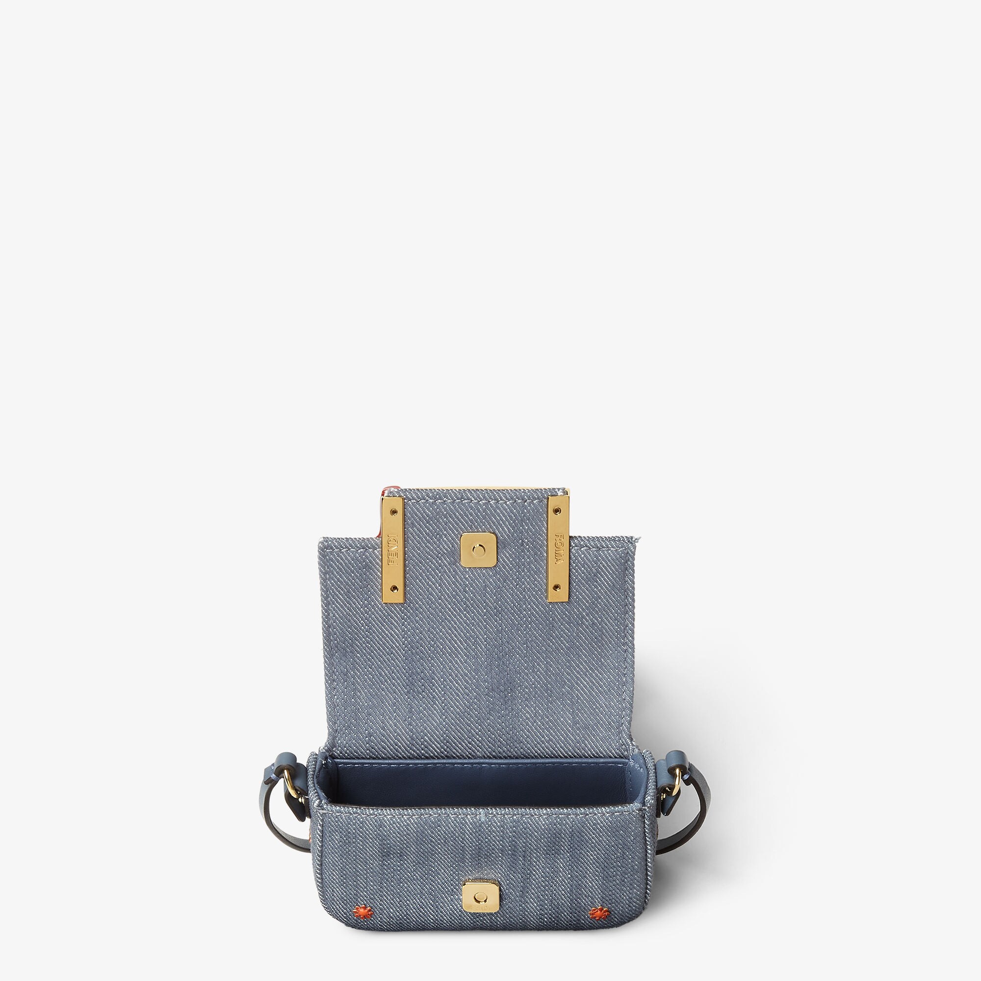 Nano Baguette Charm Denim Blue | Fendi