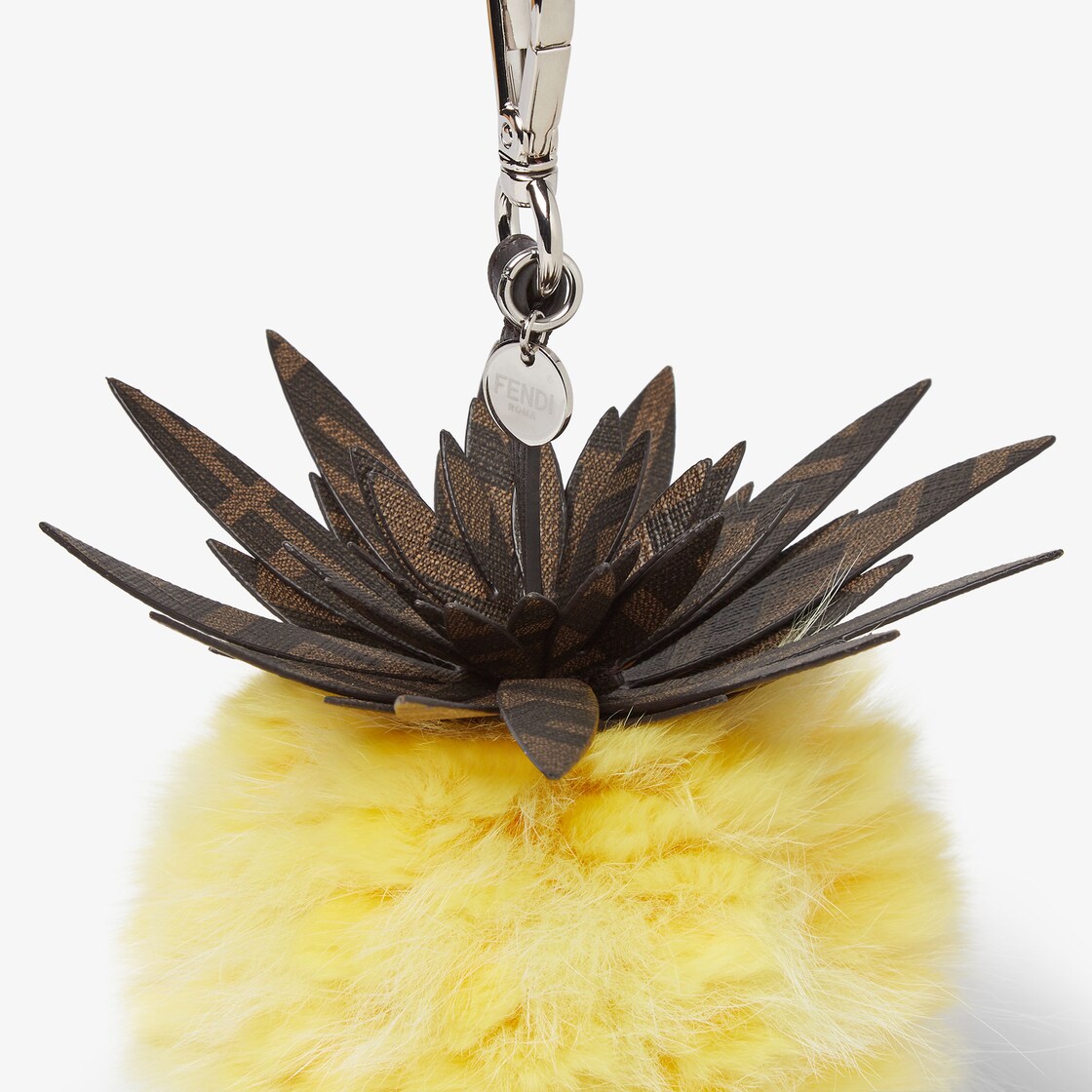 Pineapple Charm Fur Yellow | Fendi