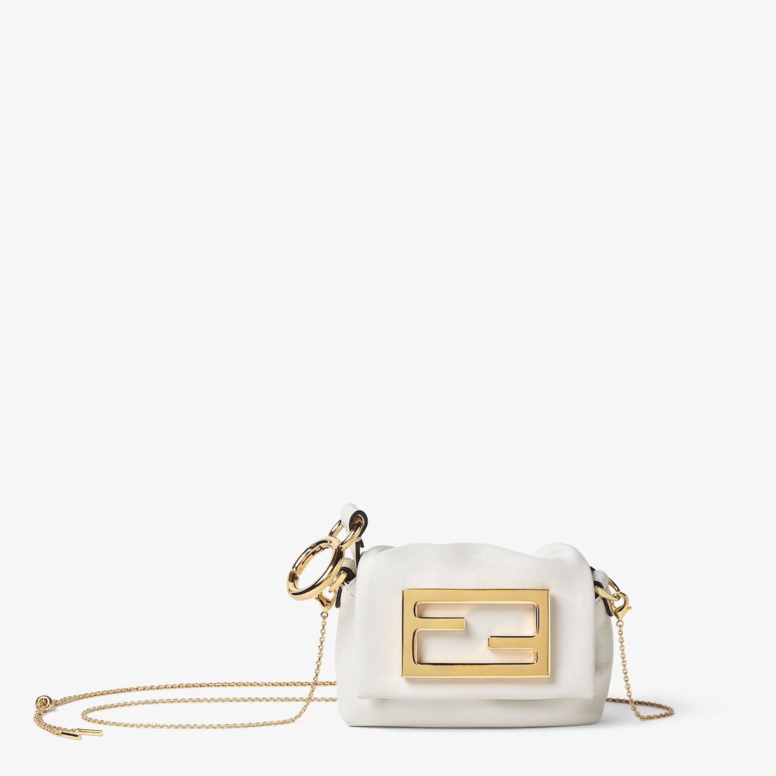 Mamma Baguette Nano Leather White | Fendi Mamma Baguette Nano Leather White | Fendi