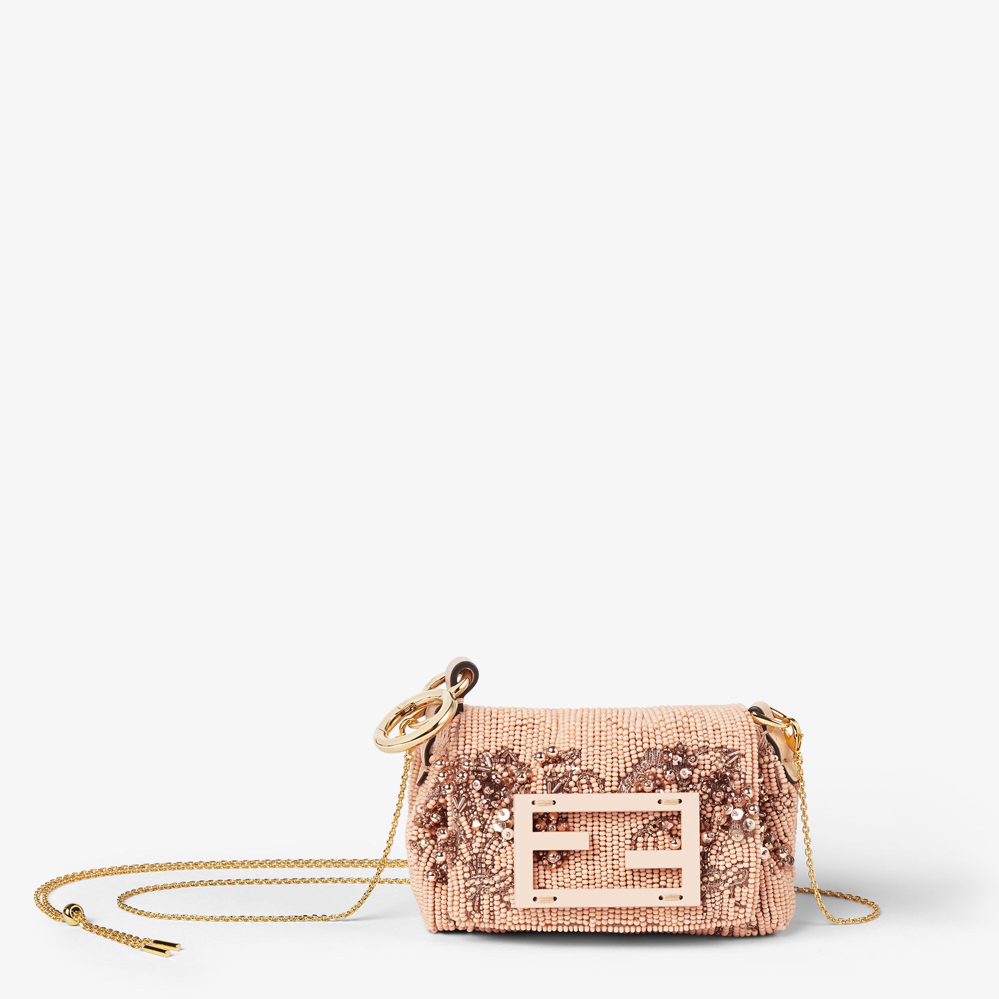 ★EMS★ EMBOSSED MINI BAGPINK Mini embossed-leather M bag with chain