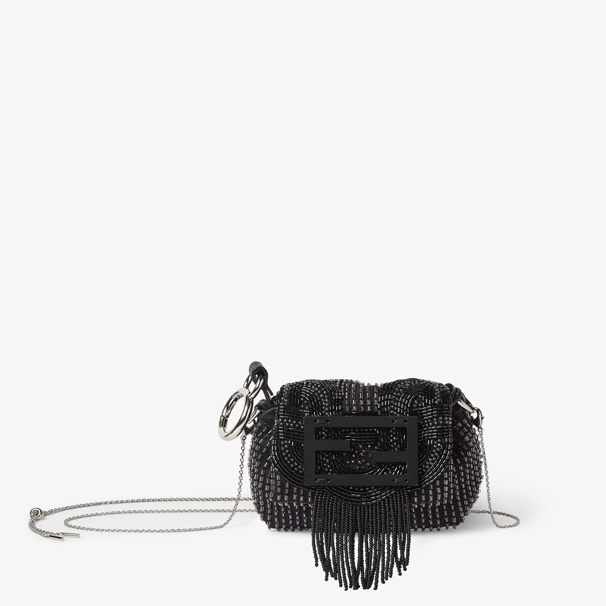 Mamma Baguette Nano Sequins or crystals Black | Fendi